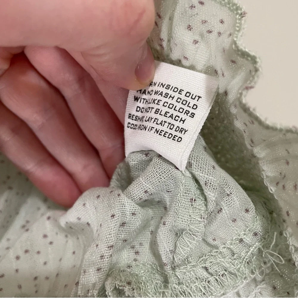 Mine Light/Mint Green Lace Long Sleeve Size S